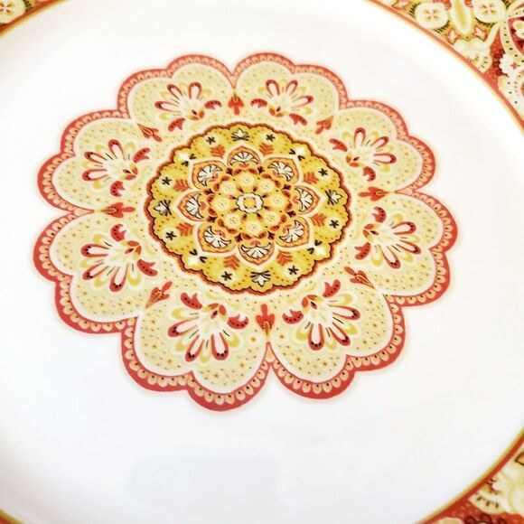 222 Fifth "Lyria Saffron " Fine China Platter - Picture 2 of 7